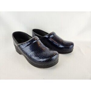 DANSKO Iridescent Blue Professional Clogs Shoes Slip Ons Medical Size 41 10.5 11